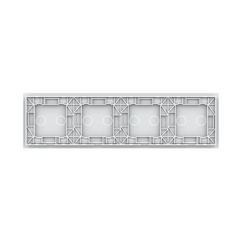 Стеклянная панель для  четырех двухклавишных сенсорных выключателей  белая - 3