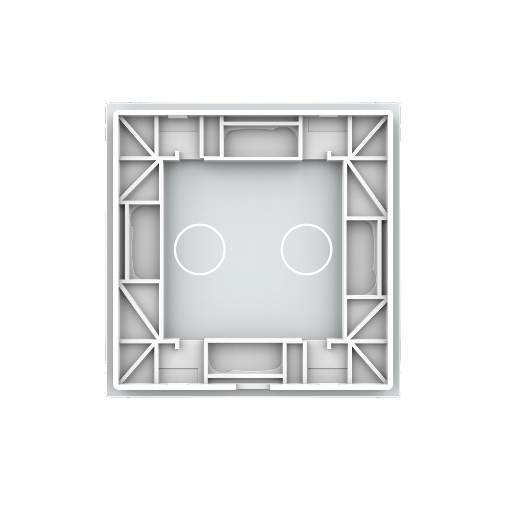  Стеклянная панель  для двухлинейного выключателя белая - 4