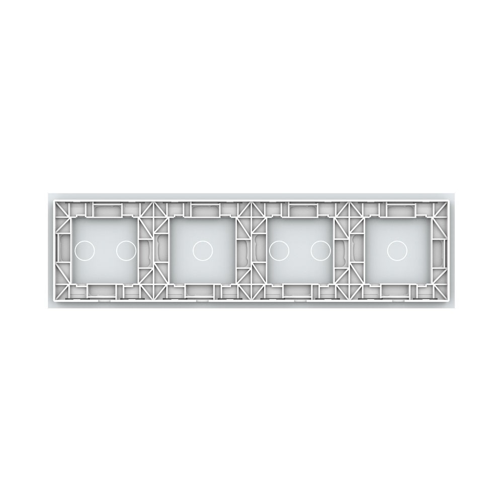Стеклянная панель для  четырех  сенсорных выключателей  белая (1+2+1+2) - 3