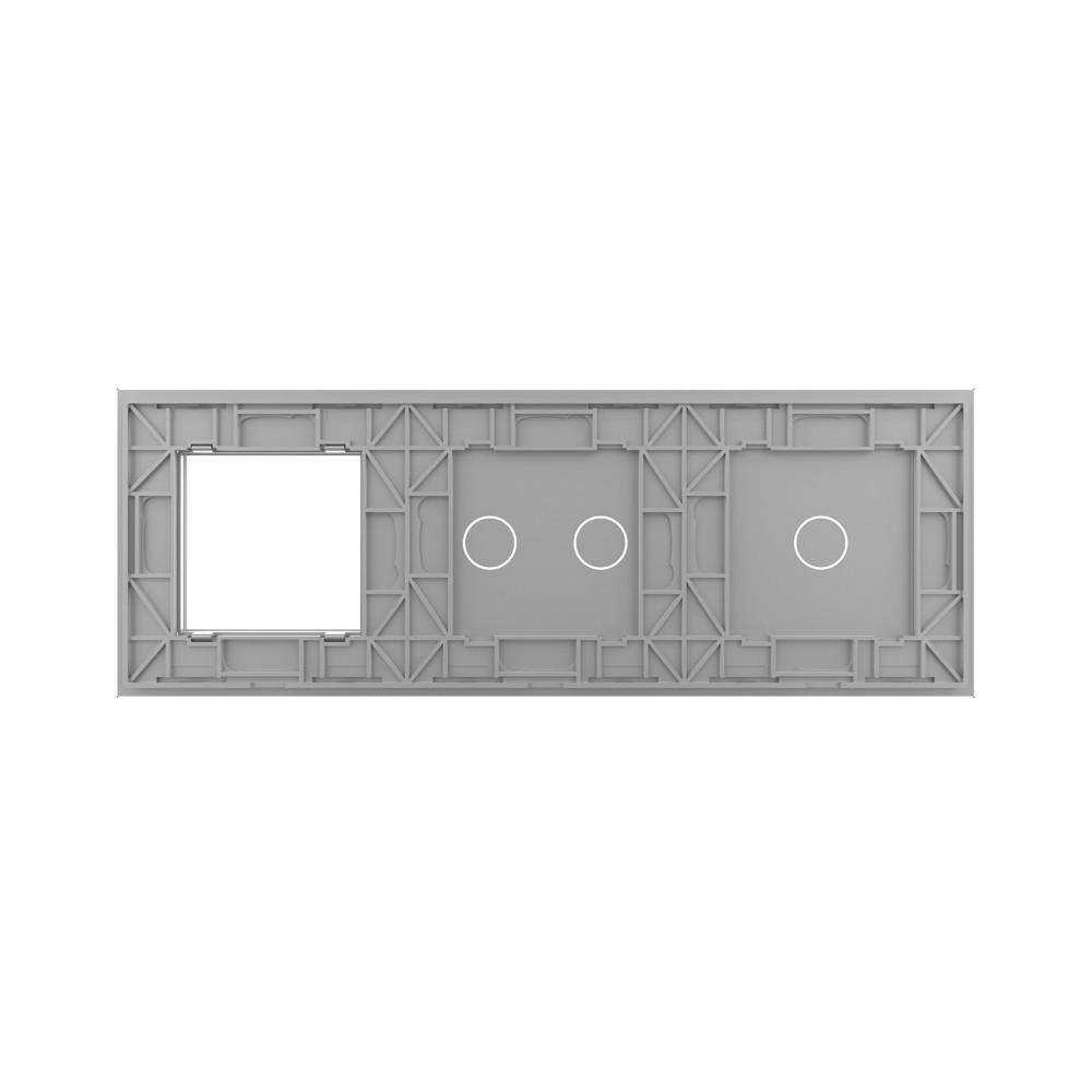 Стеклянная панель для одноклавишного и двухклавишного сенсорных выключателей  и одной розетки - 3