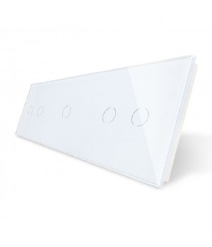 Стеклянная панель для трех сенсорных выключателей (2+1+2) белая