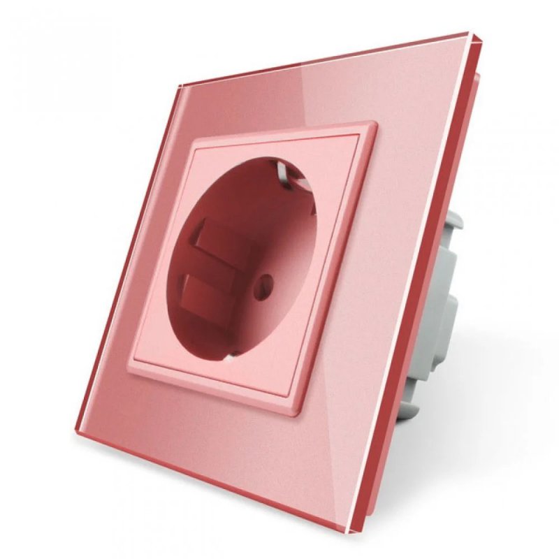 Модуль розетки электрической розовая