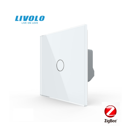 WiFi Сенсорный однолинейный выключатель Livolo ZigBee (белый)