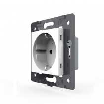 Модуль розетки электрической белый с зажимом